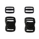 25mm Plastic Side Release Buckles & Triglide Sliders (Pack of 2)